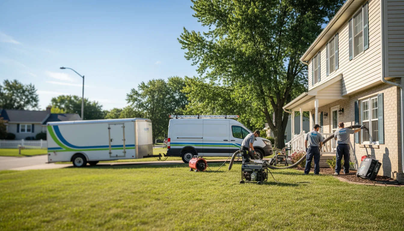 Flooded Basement Restoration And Cleanup With Repair in Macon, IL near me